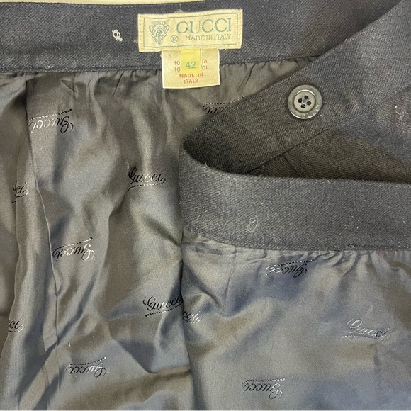 Vintage 1980’s Gucci Wool Wrap Midi Skirt - Picture 13 of 14